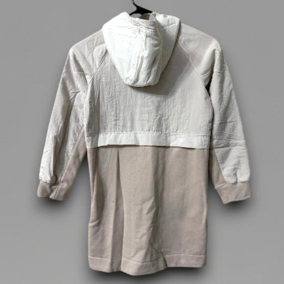 Nike Girls Hooded Jacket Beige Long Windbreaker Full Zip Youth Small S - Picture 5 of 16